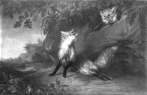 Zwei kanadische Füchse, 1781, Johann Christian von Mannlich