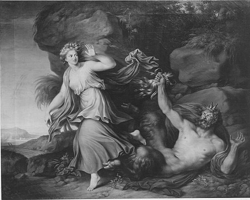 Corisca et mle Satyre du "Il Pastor Fido" de Giovanni Battista Guarini, 1772, Johann Christian von Mannlich