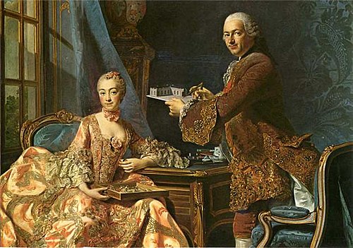 Double portrait, l'architecte Jean-Rodolphe Perronet et de sa femme, 1754, Alexandre Roslin
