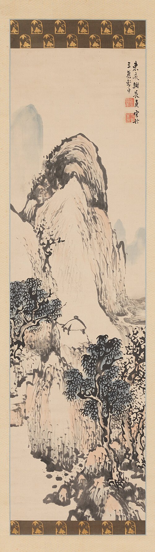 Landscape with a Solitary Hut, , Yosa Buson