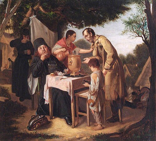 Tea Drinking in Mytishchi (The Tea Drinkers), 1862, Vassili Perov