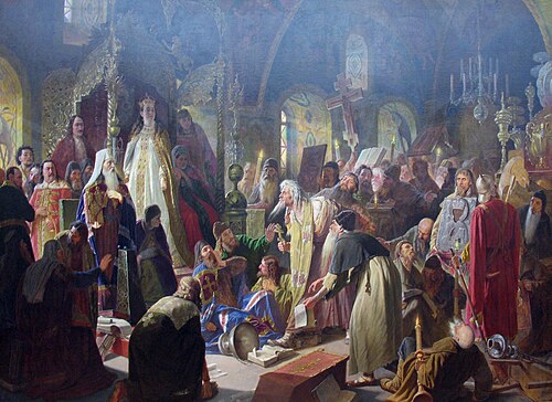 Dispute about Faith, 1880, Vassili Perov