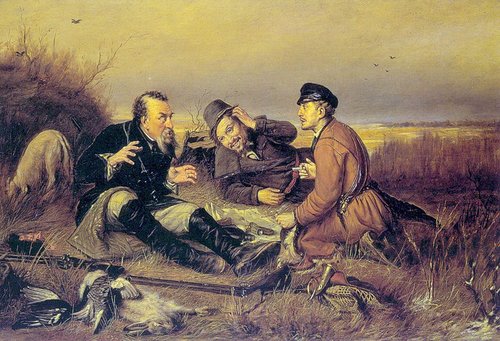 Hunters at Rest, 1877, Vassili Perov
