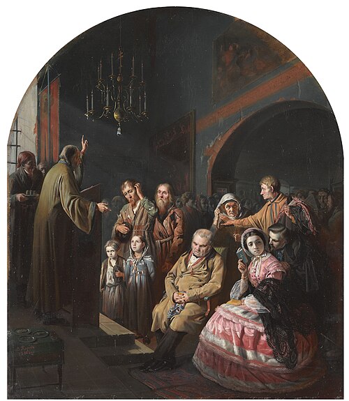 A village sermon, 1861, Vassili Perov