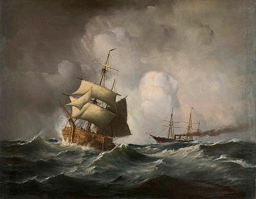 Breaking the waves, 1875, Ioannis Altamouras