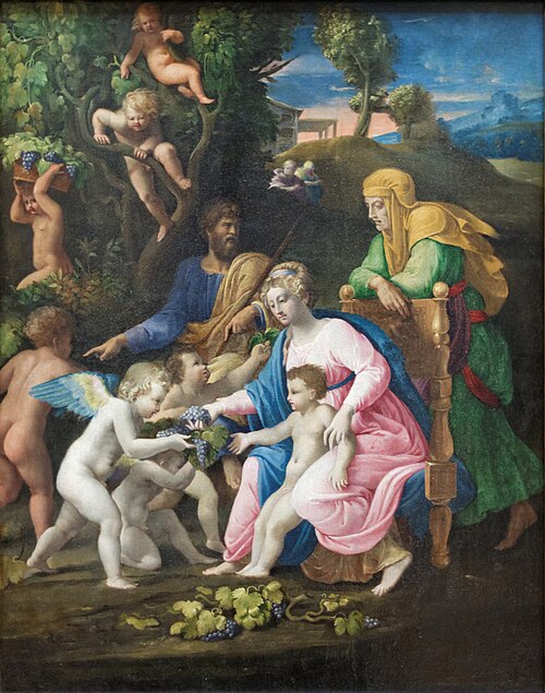 Le Repos pendant la Fuite en Égypte, 1600, Ippolito Andreasi