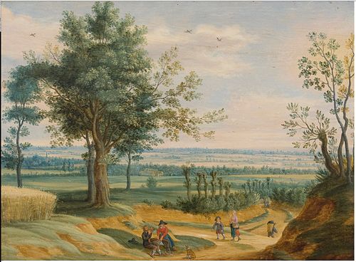 Landscape with Peasants Having a Picnic, 1650, Isaak van Oosten