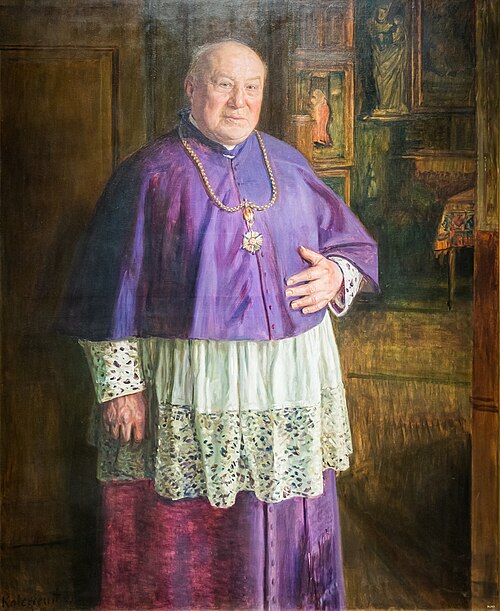 Portrait of Alexander Schnütgen in choir dress, 1910, Leopold von Kalckreuth
