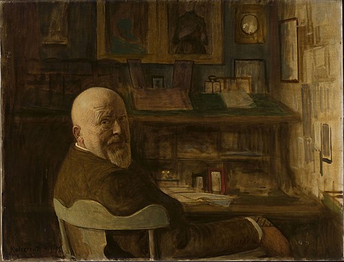 Portrait d'un homme à son bureau., 1899, Leopold von Kalckreuth