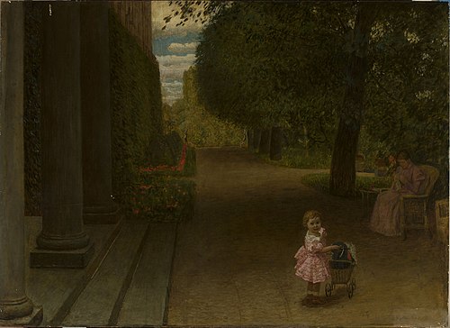 Dans le jardin., 1901, Leopold von Kalckreuth