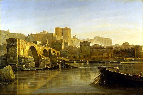 Vue d’Avignon et du Pont saint Bénezet., 1833, Isidore Dagnan