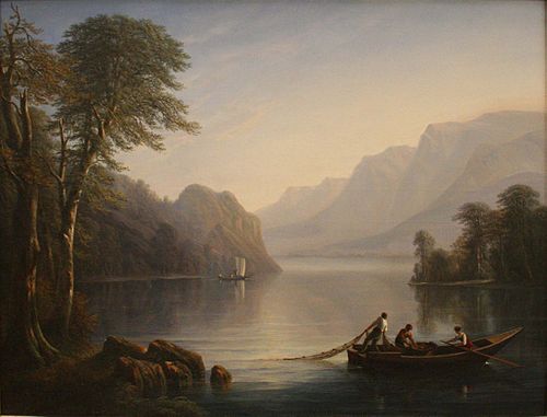 Le lac de Neufchâtel, 1850, Isidore Dagnan
