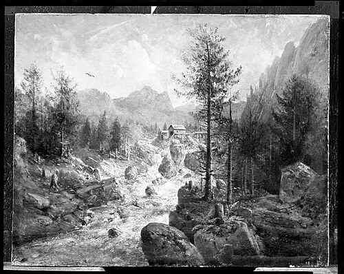 Landscape in the Tyrol, , Heinrich Bürkel
