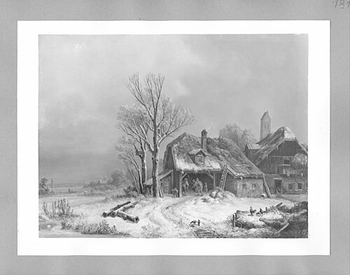 Winterlandschaft, 1843, Heinrich Bürkel