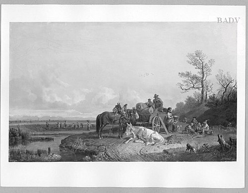 Kartoffelernte, 1827, Heinrich Bürkel
