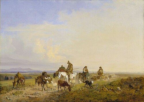 Schäfer in der römischen Campagna, 1837, Heinrich Bürkel