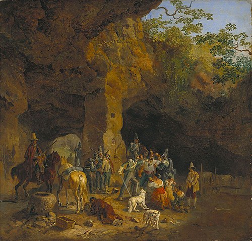 Capture of Italian brigands, 1830, Heinrich Bürkel