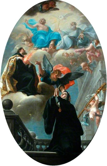 The Vision of Saint Gertrude with Saint Augustine and the Holy Trinity, , Isidoro Arredondo