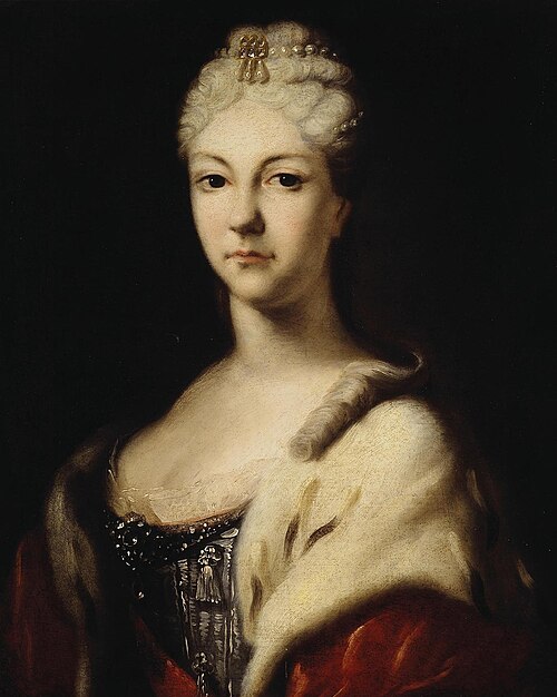 Portrait of Tsarevna Natalia Alexeyevna, 1750, Ivan Nikitine