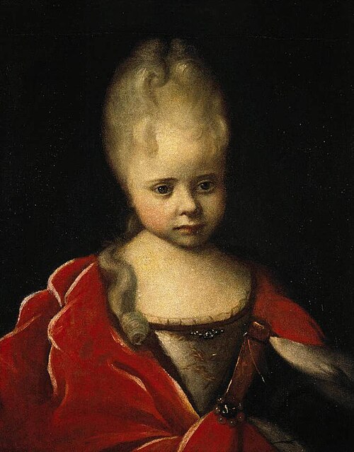 Portrait of Grand Duchess Yelizaveta Petrovna as a Child, 1712, Ivan Nikitine