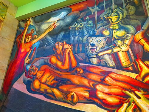 Tormento de Cuauhtémoc, 1951, David Alfaro Siqueiros