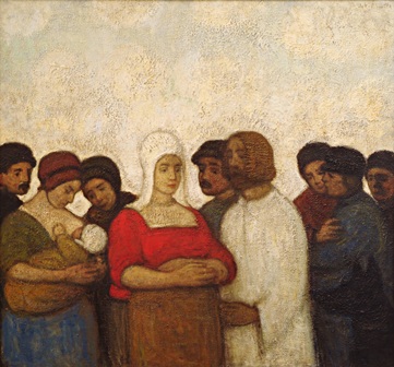 Christus en de overspelige vrouw, , Jakob Smits