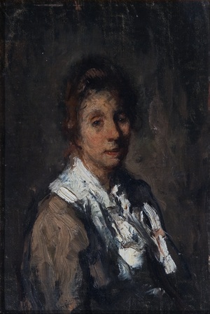 Malvina met witte halsdoek, , Jakob Smits