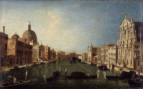 The Grand Canal, Venice, with S. Simeone, 1739, Jacopo Marieschi