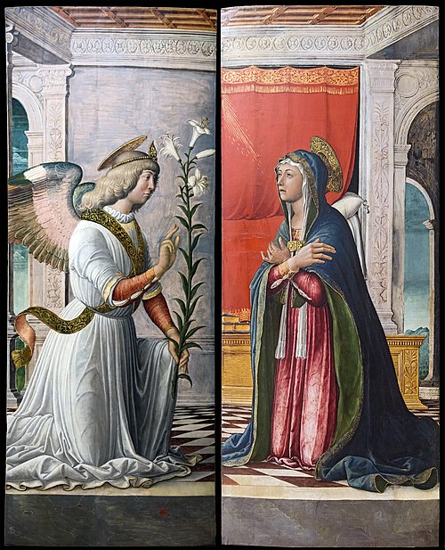 Pendants of Annunciation, 1494, Jacopo da Montagnana