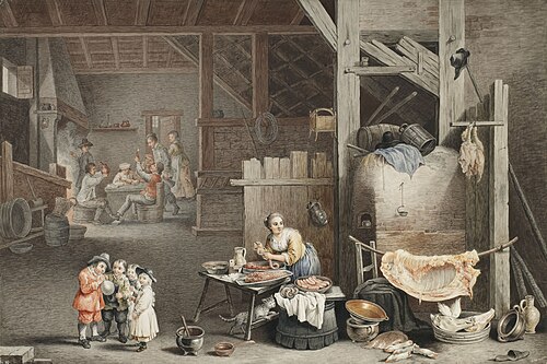 Hotel kitchen, 1801, Jacques-Albert Senave