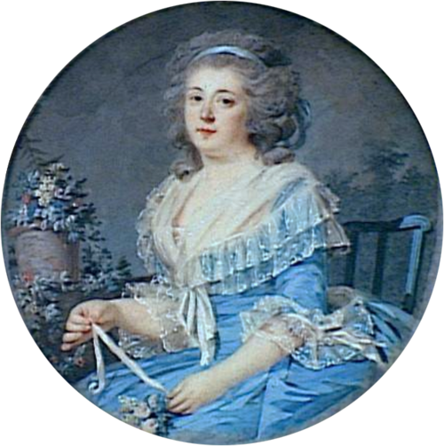 Jeune femme attachant un bouquet de fleurs, 1784, Jacques-Antoine-Marie Lemoine