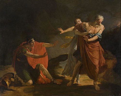 Œdipe maudissant Polynice, 1804, Jacques-Augustin-Catherine Paj
