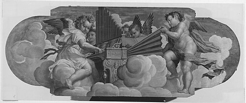 Engel mit Orgel, 1614, Pieter de Witte