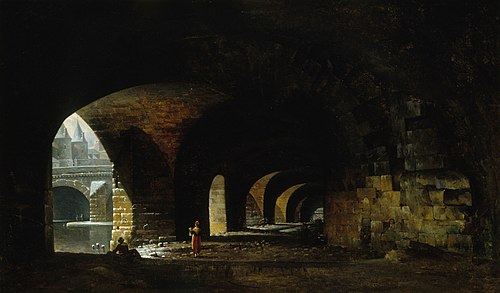 La Voûte du quai de Gesvres, 1815, Auguste Jacques Régnier