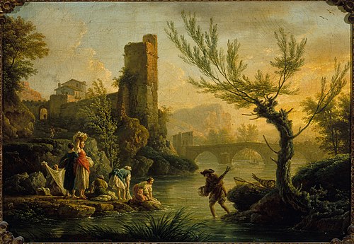 Paysage avec des lavandières, 1763, Joseph Vernet