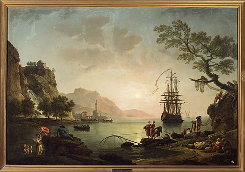 View of the port at dawn (Morning), 1774, Joseph Vernet