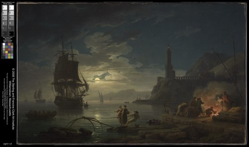 Coastal Scene in Moonlight, 1769, Joseph Vernet