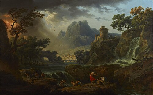 Paysage de montagne avec tempête, 1775, Joseph Vernet