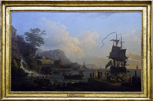 Marine et paysage sur les bords de la mediterranee, 1773, Joseph Vernet