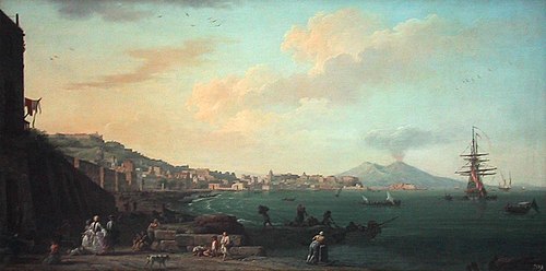 Vue de Naples avec le Vésuve, 1748, Joseph Vernet