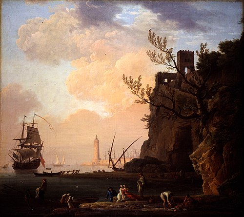 Scène portuaire italianisante, 1749, Joseph Vernet