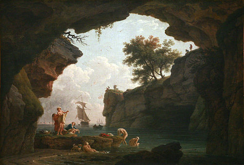 Baigneurs dans une grotte, 1787, Joseph Vernet