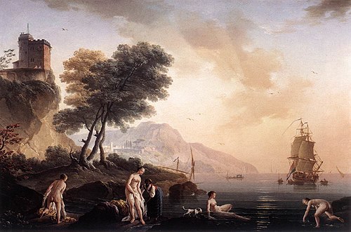 Jeunes Femmes se baignant sur une côte, 1761, Joseph Vernet