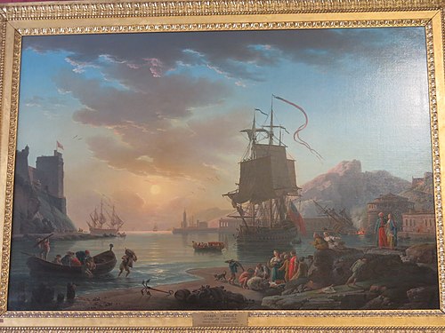 Marine, soleil couchant, 1774, Joseph Vernet