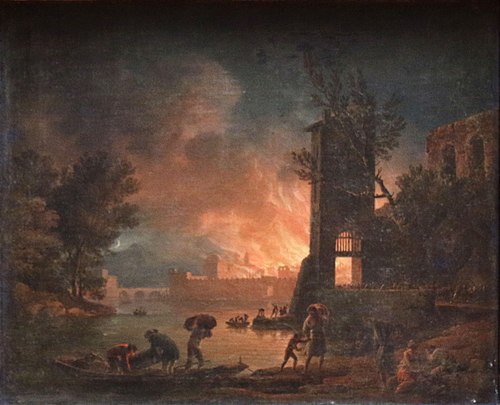 Incendie nocturne, , Joseph Vernet