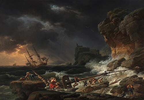 Tempête de mer avec épaves de navires, 1770, Joseph Vernet
