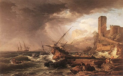 Tempête avec épave, 1754, Joseph Vernet