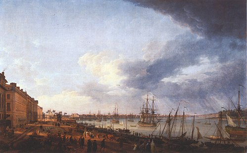 Vue du port de Bordeaux, prise du côté des Salinières, 1757, Joseph Vernet