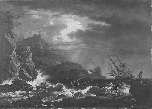Seascape, Gale, 1762, Joseph Vernet