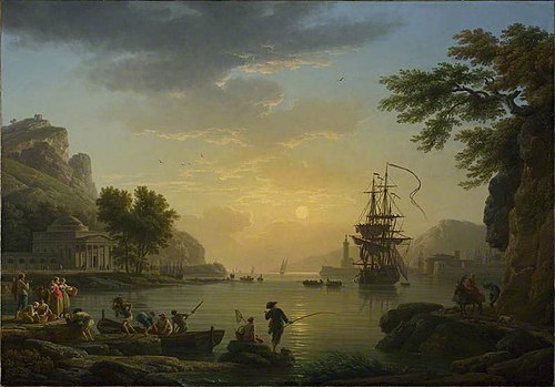 A Landscape at Sunset, 1773, Joseph Vernet